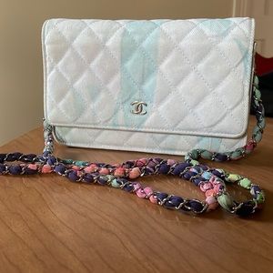 Baby blue Chanel bag